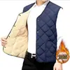 Chaleco de Algodón Otoño/Invierno para Hombre con Forro de Terciopelo Espeso Estilo Nuevo para Personas de Mediana Edad y Mayores Protección Contra el Frío Capa Interior Camisola