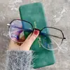 Lentes Negros de Montura Grande, Lentes Planos Anti Luz Azul, Gafas Simples Antirradiación, Se Pueden Equipar con Graduación para Miopía 30016