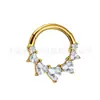Anillo de Nariz de Titanio F136 con Pendientes de Circonita en Forma de Corazón, Joyería para Oreja de Aleación de Titanio G23, Accesorios para Piercings Corporales, Venta al por Mayor de Lujo Ligero