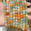 Contas de Disco de Aventurina Verde Jade Seda Dourada, Contas Cilíndricas, Contas Redondas Acessórios de Joias DIY Materiais Cristal Natural Contas de Buda Torcidas à Mão Atacado