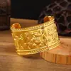 Pulsera Ancha Dorada Alienígena Dunhuang para Mujer Estilo Étnico Bohemio Pulsera de Brazo Pulsera Dai Joyería India Europea y Americana