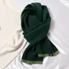 Bufanda de Pareja de Color Sólido Estilo Coreano Imitación Cachemir Invierno para Mujer Estudiante Niña Blanca Cálida para Cuello Cuello