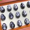 Pulseira com Pingente de Tartaruga Dragão Prateada e Pixiu de Obsidiana Natural Joia Unissex Acessório DIY de Cristal Joia
