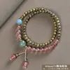 Pulsera de Sandalo Verde Argentino de 8mm con Doble Bucle para Hombres y Mujeres, Cuentas Budistas de Sandalo, Cuentas de Oración, Artículo Cultural, Regalo al por Mayor