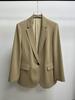 TH blazer de acetato de verano de color sólido para mujer 2023 nuevo patrón de bambú commuter de alta calidad casual traje blanco