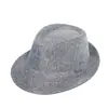 Sombrero de Jazz de Verano para Personas de Mediana Edad y Mayores Sombrero de Copa Superior de Lino para Hombre Protección Solar al Aire Libre Sombrero para el Sol Sombrero de Paja Rizado para Hombre Mayor Sombrero para el Sol