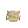 2026 Bolso Tejido Nuevo con Textura, Bolso de Hombro de Diseño Simple de Nicho para Mujer, Bolso Cruzado, Bolso Cubo Tejido Estilo Étnico