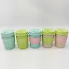 Taza de café de paja de trigo estilo europeo portátil para agua para exteriores ocio al por mayor