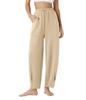 Ropa de mujer transfronteriza europea y americana 2025 Amazon TK nueva casual color sólido bolsillo cintura con cordón pantalones deportivos leggings mujer