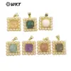 WT-JP357 estilo Palacio vintage gema colorida amatista piedra brillante colgante de nicho joyería se puede usar como accesorios para pendientes