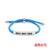 Pulsera Trenzada de Cuerda Multicolor Transfronteriza Europea y Americana, Pulsera de Acero Inoxidable Grabada, Regalo Conmemorativo para Esposa en San Valentín y Navidad