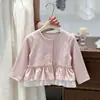 Camiseta de manga larga para niña, nuevo top elegante de primavera y otoño para niños, ropa de princesa para bebé, camiseta básica de otoño para niños