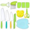 Alimento complementario para bebés cortador de moldes para bolas de arroz cuchillo pelador de melón y frutas cuchillo de corte para educación temprana no es fácil lastimar las manos cuchillo de fruta de plástico para niños