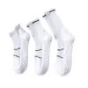 Meias brancas com fundo de toalha meias esportivas masculinas primavera e outono meias de basquete respiráveis absorventes de suor meias de corrida atacado