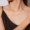 Colar de aço titânio com algarismos romanos que não desbota, rosto sorridente de borboleta feminina, nicho para clavícula, suéter, colar personalizado, liquidação especial