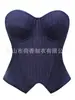 Nuevo Top Moldeador Sexy Ajustado de Pez con Rayas, con Aros, Acolchado, sin Tirantes para Mujer, Suministro Transfronterizo