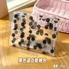 Bolsa de Moedas Transparente de Pvc com Estampa Bolsa para Cartões Cosméticos Bolsa para Cartão de Ônibus Bolsa para Fones de Ouvido Bolsa para Pendurar Chaves Bolsa para Cartões com Margarida Laser