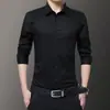 Camisa Blanca Talla Grande Negocios Transfronterizos 2026, Camisa de Color Sólido Ajustada Moderna para Todas las Estaciones, Camisa Versátil para Hombre