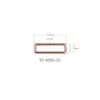 Accesorios rectangulares cadena de colgante hebilla de traje de baño bikini cremallera decorativa botón de metal ropa ropa hebilla ajustable