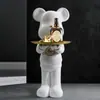Urso Violento Grande Armário de TV para Sala de Estar ao Lado do Sofá Decoração de Chão Presente para Casa Nova Presente de Mudança Ornamento