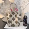 251 Modelos de Bolsas Quadradas Pequenas Populares Transfronteiriças, Bolsas de Lanche de Tricô Portáteis de Grande Capacidade para o Trabalho, Deslocamento e Sacolas de Presente