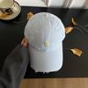 Gorra de Béisbol con Visera Desgastada Lavada Agujereada para Mujer, Estilo Coreano, Versátil, Sombrero Pequeño que Muestra la Cara, Ensanchada y Profundizada, Circunferencia de Cabeza Grande, Gorra de Béisbol de Moda