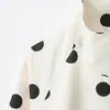 Chaqueta Bomber de Lunares Grandes para Mujer Verano 2026, Abrigo Corto Retro Americano, Chaqueta Delgada de Verano para Mujer