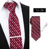 Corbata de Negocios a Rayas para Hombre Formal Profesional Roja Azul Atada a Mano Imitación Seda 7.5cm Stock Listo de Fábrica