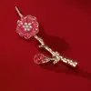 [Regalo del Día del Maestro] Broche vintage estilo chino flor de ciruelo plata de ley para mujer cheongsam Broche de presión Corsage de esmalte de cristal