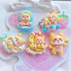 Dibujos Animados Animales Brillantes Cachorro Espacial Pegamento de Crema Accesorios de Resina Joyería DIY Pasador Collar Pegatina de Refrigerador Decoración