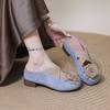 Ropa de Exterior para Mujer 2025 Nuevo Verano Sandalias sin Cierre Zapatos Mary Jane para Personas Bajas con Puntera Elevadora Medias Pantuflas