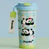Termo de Acero Inoxidable 316 para Niñas, Gran Capacidad, Diseño de Dibujos Animados, Alto Valor Estético, Taza Portátil para Estudiantes con Doble Popote