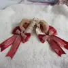 Accesorio para el Cabello Estilo Japonés con Lazo Lolita, Diadema de Cabeza de Oso, Adorno para el Cabello, Accesorio Lolita con Lazo, Pinza para el Cabello con Orejas de Oso para Mujer