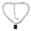 Estilo europeo y americano joyería transfronteriza hip-hop网红 lock con llave se puede separar para usar collar con cadena de metal