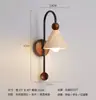 Luminária de parede de cabeceira para quarto com vento silencioso estilo japonês, nórdica, para restaurante, corredor de escada, amarela, pedra de caverna redonda, luminária de parede de fundo