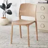 Cadeira de Jantar de Plástico Espessado para Uso Doméstico, Cadeira de Mesa de Jantar Moderna Minimalista, Banco Comercial Tendência para Restaurante com Encosto