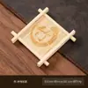 Posavasos de Bambú Tres en Raya Aislante para Taza de Té Taza de Cerámica para Té Tapete Pequeño para Pasteles Accesorios para Juego de Té Posavasos Ceremonia del Té