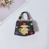 Nova Mini Bolsa de Moedas Flor Antiga Bolsa de Moedas Colorida em Forma de Leque Chaveiro Criativo para Pendurar no Carro Pingente de Bolsa