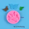 Ferramentas de cozimento DIY Chocolate Fold Cake Silicone Mold Pequeno Butterfly Fold Candy Mold