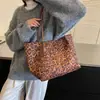 Moda Otoño/Invierno 2026 Nuevo Elegante Temperamento Estampado de Leopardo Gran Capacidad Simple Versátil Bolso Tote de Hombro Único o de Mano Madre-Hijo