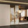 Sala de Jantar Minimalista Moderna Estilo Chinês Novo Hall de Entrada Tela Divisória Vazada para Sala de Estar