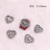 Acessórios de Nail Art em Liga Desenho Animado Urso Rosto Sorridente Coração Torto Diamante Textura Tridimensional Retrô Decoração de Unha Fabricante Entrega Direta