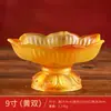 Prato de Frutas Lótus de Vidro Colorido Ornamentos Domésticos de Buda Prato de Frutas para Oferenda ao Deus da Riqueza Buda Prato de Pré-oferenda Prato de Frutas para Prato de Frutas