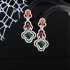 Pendientes con incrustaciones de circonita de color, aguja de plata s925, temperamento elegante francés, ligero, de lujo, industria pesada, pendientes de alto sentido, al por mayor