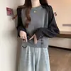 Camiseta de Manga Larga Raglán con Hombro Normal para Mujer de Otoño, Favorecedora para Figuras Más Robustas, Adelgazante, Cubre Vientre, Diseño Elegante