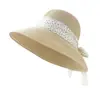 26 Novo Chapéu de Palha com Laço de Bolinhas Estilo Francês para Mulheres, Chapéu de Sol de Verão com Aba Larga, Faz o Rosto Parecer Menor, Adequado para Férias e Praia