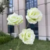 Rosa Desejo Artificial de 3 Cabeças para Casamento e Decoração de Casa, Atacado