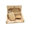 Memoria USB de Madera de Bambú Giratoria 8g Memoria USB de Madera 16g con Logotipo Grabado Láser Regalo de Conferencia Boda Venta al por Mayor