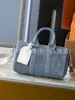 Bolsa de Compras Grande Versão Alta Série Jeans Clássica Flor Antiga para o Dia a Dia Mão Transversal Ombro