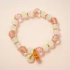Pulsera de Cristal Color Ceniza para Mujer, Joyería de Juguete Cultural Nuevo Atrae-Fortuna, Pulsera de Joyería para Lugares Escénicos de Templos al por Mayor